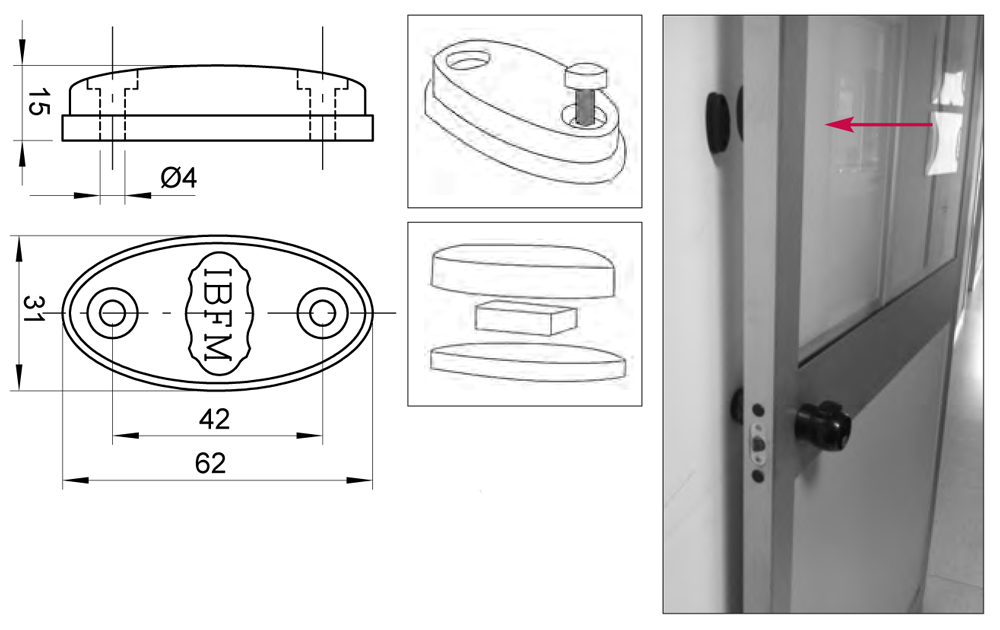 Magnetic door stopper ibfm