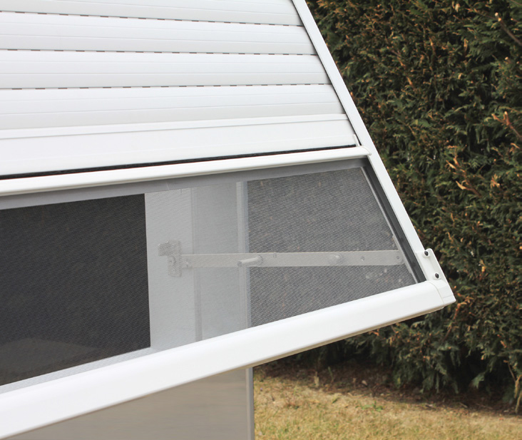 flip fly Bettio shutters with equipment to protrude