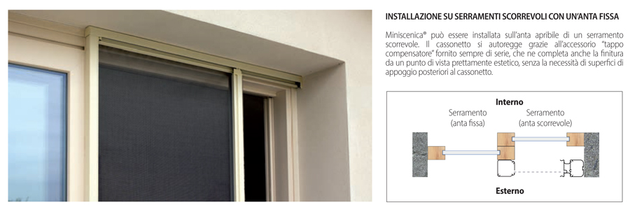 Miniscenica Bettio installation on sliding windows