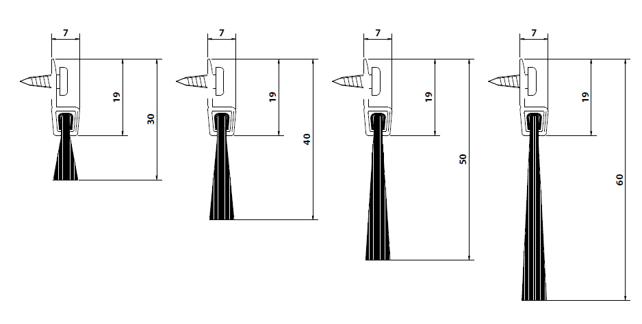 Paraspiffero Fisso Fai da Te per Porta - 125SP Comaglio Comax