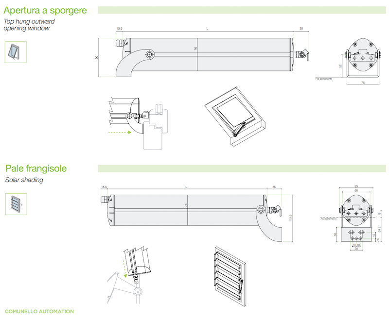 Fast Comunello rod actuator