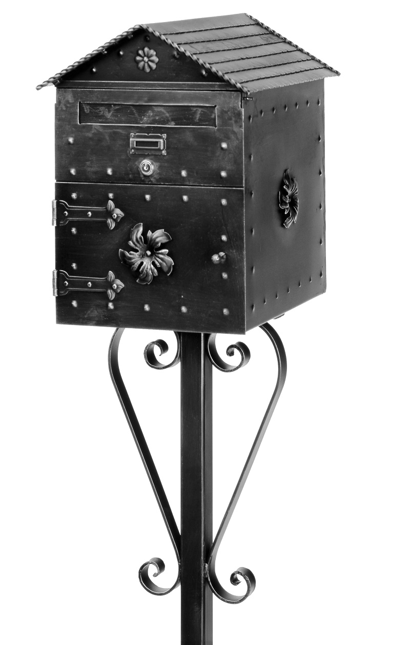 Letter and Bread Box with Wrought Iron Stand Galbusera 1084