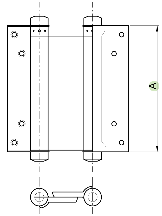 Double Acting Spring Hinge Bommer Type IBFM