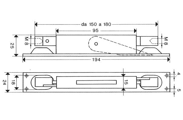 double action lever bolt for metal frames