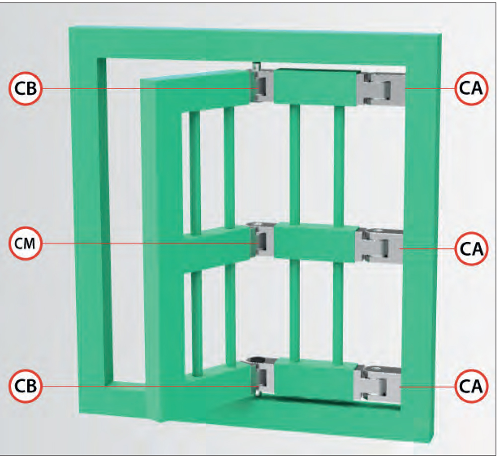 Heavy Duty Hinge for Grilles Various Types IBFM