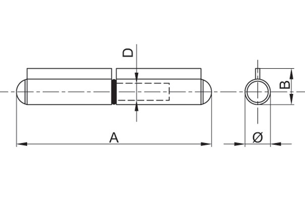 plug hinges to be welded with fixed pin