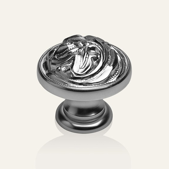 Classic cabinet knob Linea Calì Vintage PB with antique silver finishing
