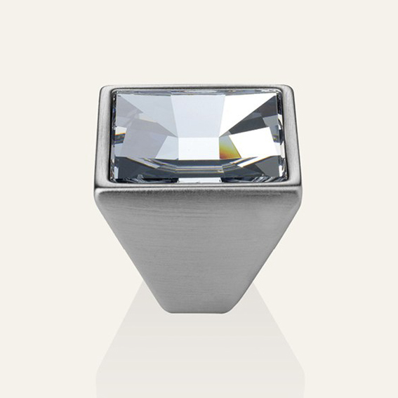 Cabinet knob Linea Calì Mirror  PB with crystals Swarowski® satin chrome