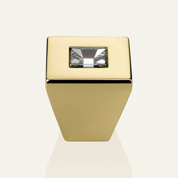 Cabinet knob Linea Calì Reflex PB with crystals Swarowski® gold plated