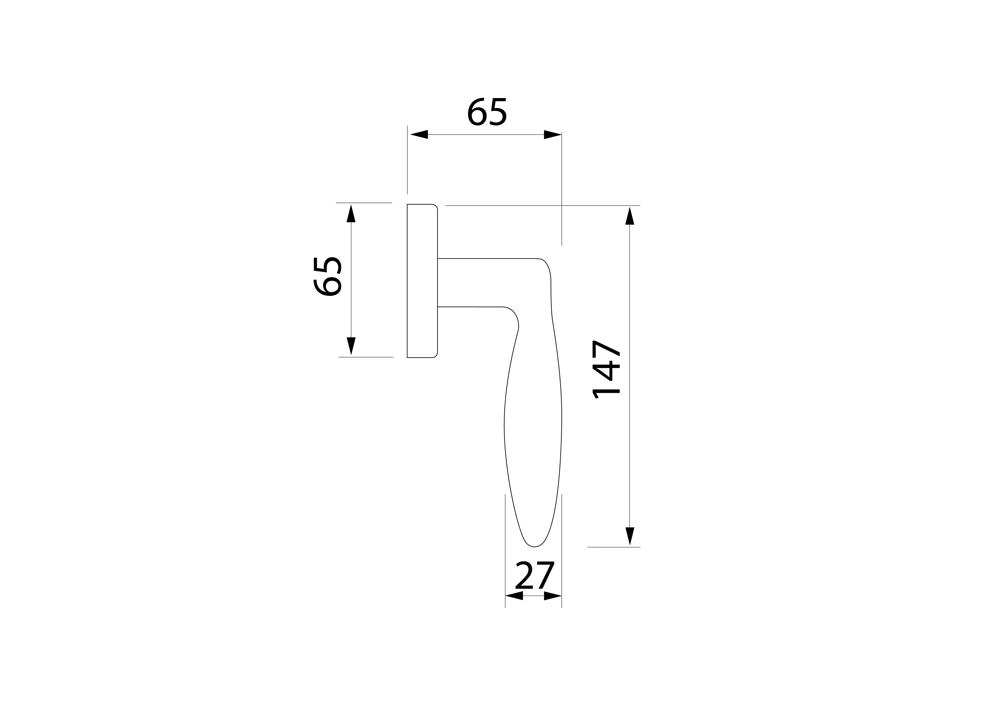 Dalì Manital Italian Window Handle DK Dalì Manital Maniglia Italiana per Finestra DK