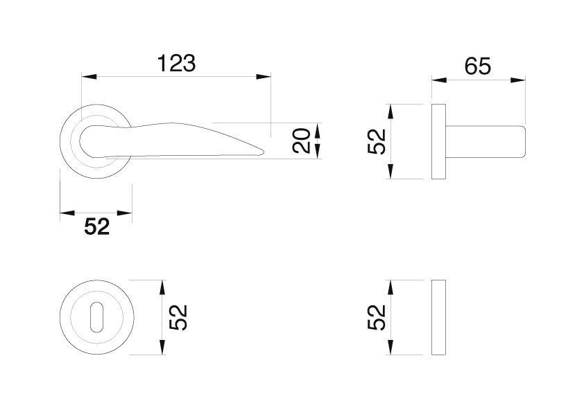 Manital Dalì Dimensional sheet windowo handle