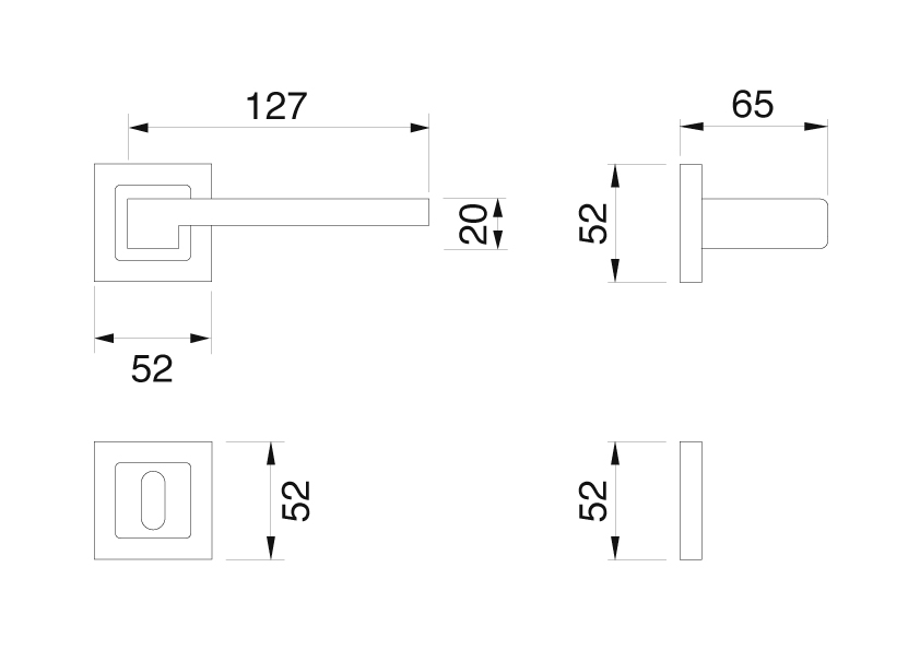 Manital Morphos Light handles dimensions