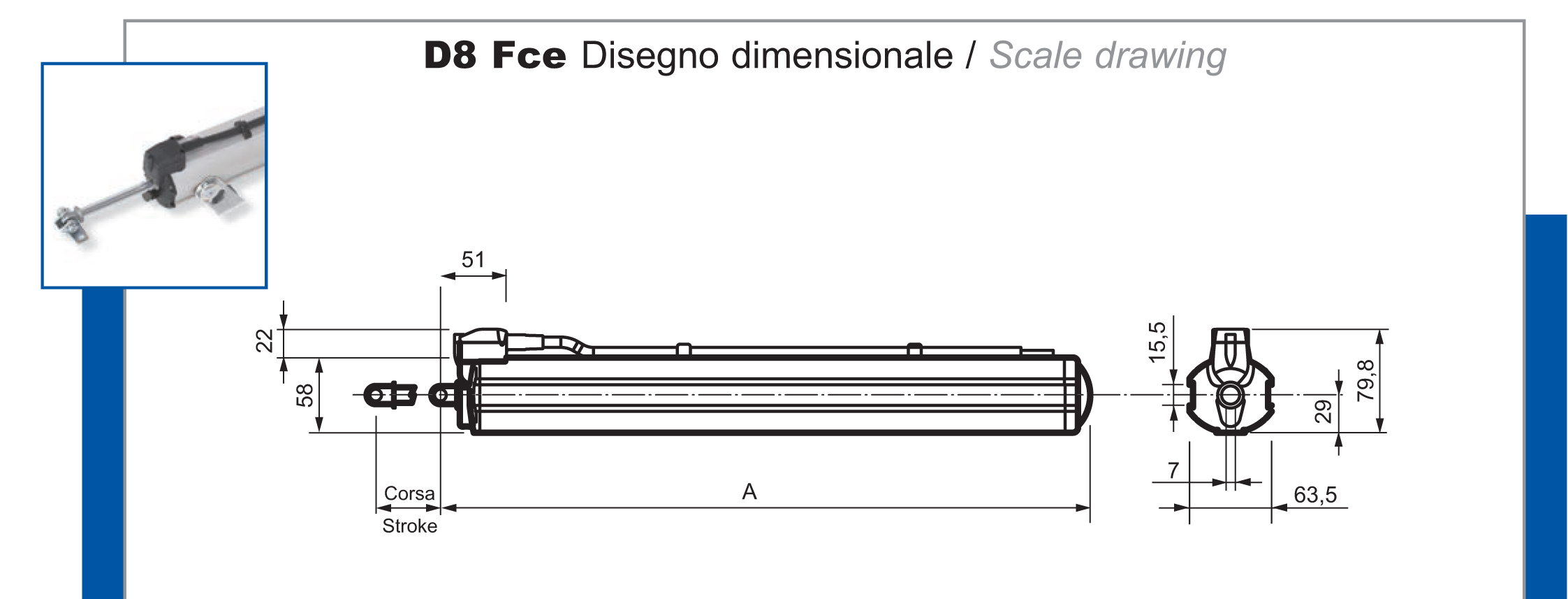 Rod actuator d8 fce mingardi