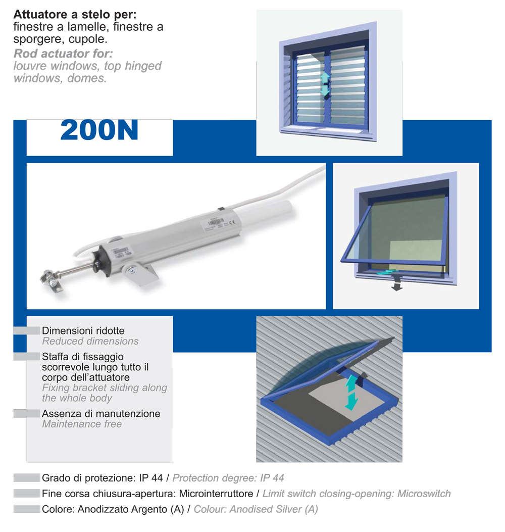 Rod actuator mingardi