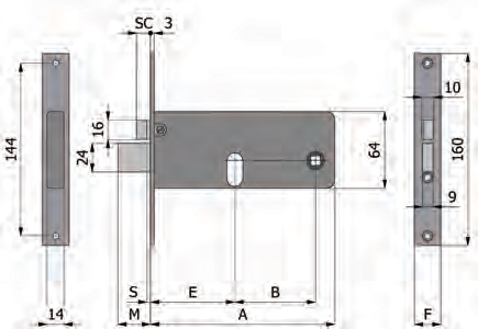 Deadbolt and latch Omec Features