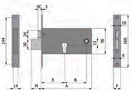 Deadbolt and latch Omec Features