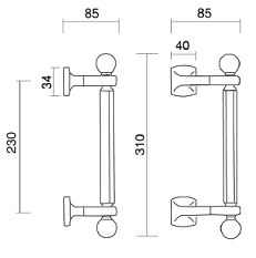 Pull Handles Brass Fashion Line PFS Pasini Semitondo