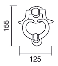 Baroque Brass Door Knocker PFS Pasini