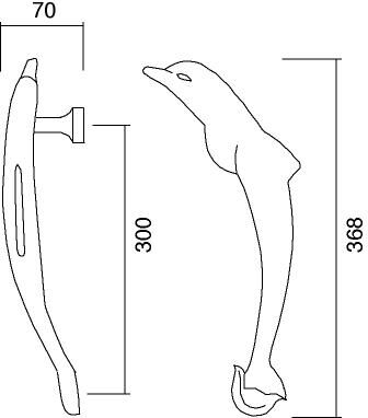 Technical drawing dolphin Pasini