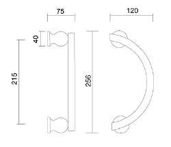 Pull Handles Brass Fashion Line PFS Pasini Luna