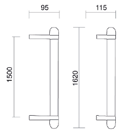 Pull Handles Stainless steel City Line PFS Pasini Space