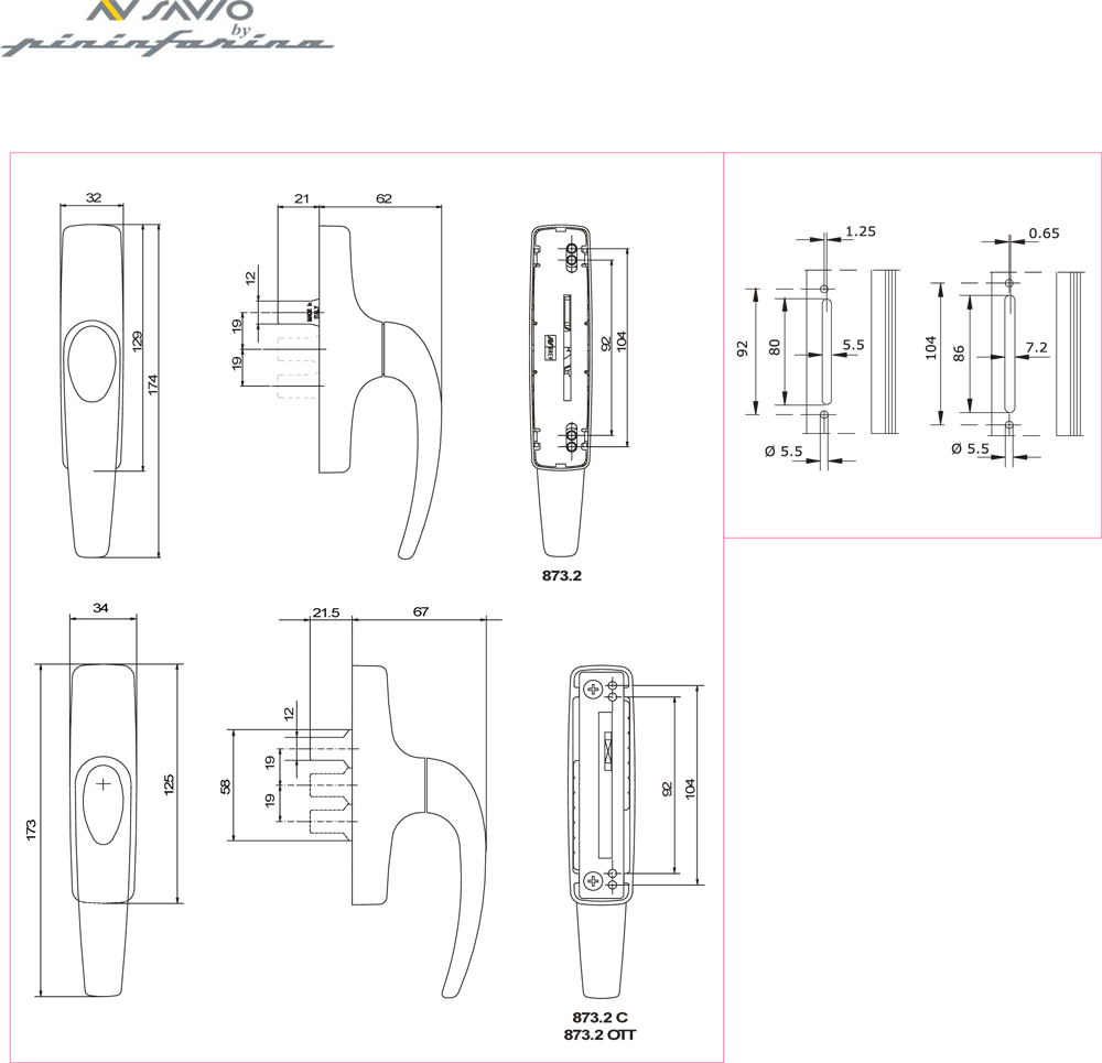 Cremonese Window Handle - Savio Manon