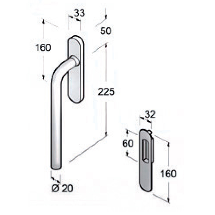 Oslo handle Lift & Slide