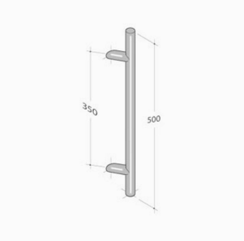 252/I pba Pull handle in AISI 316L stainless steel