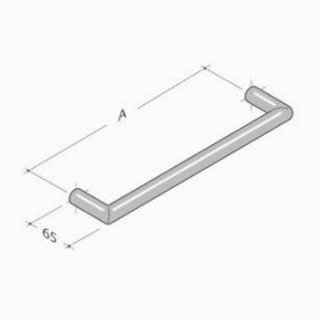 267 pba Pull Handle in Stainless Steel AISI 316L