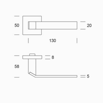 pba 0IT.152.0000 Pair of Lever Handles in Stainless Steel AISI 316L