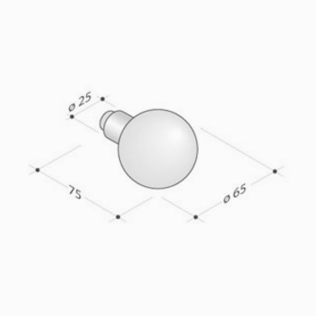 pba 2090 AISI 316L Stainless Steel Knob