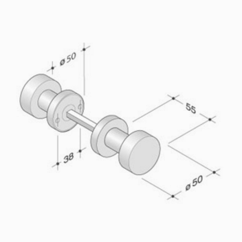 pba 2090 AISI 316L Stainless Steel Knob