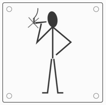 pba 2045 WC Pictogram in Stainless Steel AISI 316L