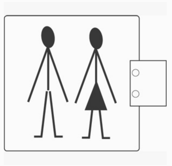 pba 2045 WC Pictogram in Stainless Steel AISI 316L
