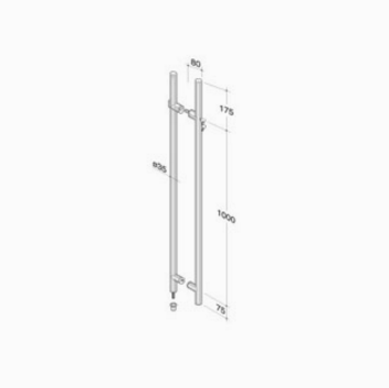 pba K-LOCK ALUMINIUM - Maniglione in Alluminio con Serratura Incorporata