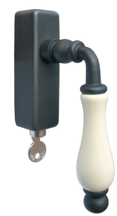 Lockable Tilt & Turn Dry Keep Window Handle Porcelain and Wrought Iron ...
