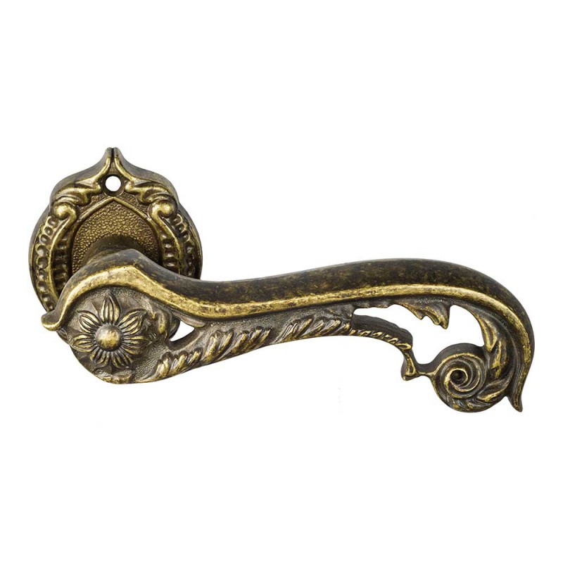 1115-6 Jade Class Door Handle on Rose Frosio Bortolo With Unique Artistic Manufacture