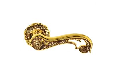 1115-8 Jade Class Door Handle on Rose Frosio Bortolo With Sculptural Shape