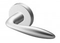 Pair of Instanbul Tropex Door Handles Satin Stainless Steel Round or Oval Rose