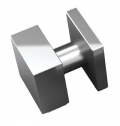 Panel knob stainless steel Tropex