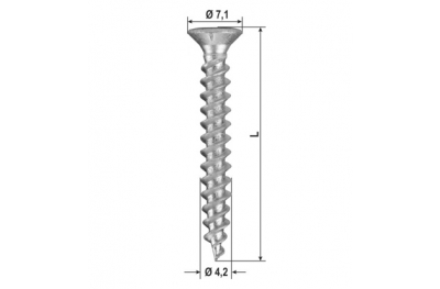 Screws Hardware Power Diks Top PVC Various Sizes 2000pz HEICKO Segatori