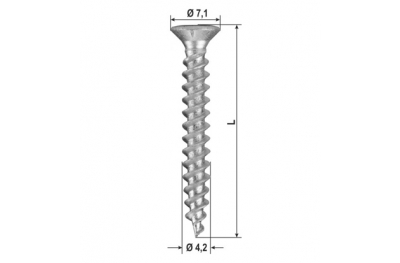 Screws Hardware Power Diks Top PVC Various Sizes 2000pz HEICKO Segatori