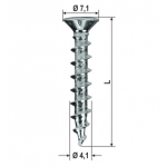 Screws Hardware Power Speed ​​PVC Various Sizes 2000pz HEICKO Segatori