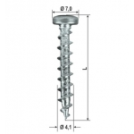 Hardware Screws Round Head PVC Various Sizes 1000pz HEICKO Segatori