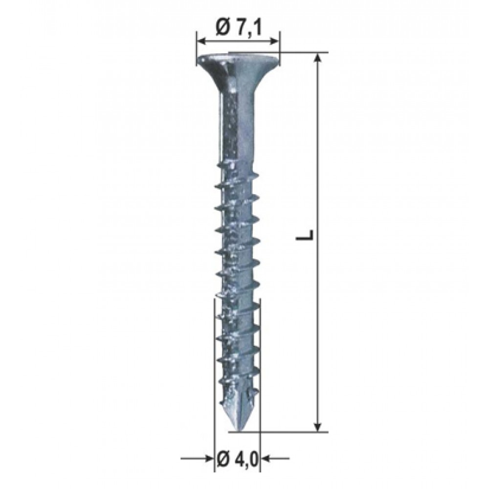 Wood screws holing for Hokus Various Sizes 1000pz HEICKO Segatori