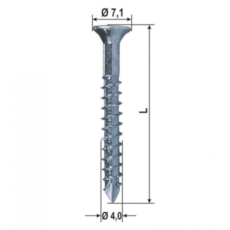 Wood screws holing for Hokus Various Sizes 1000pz HEICKO Segatori