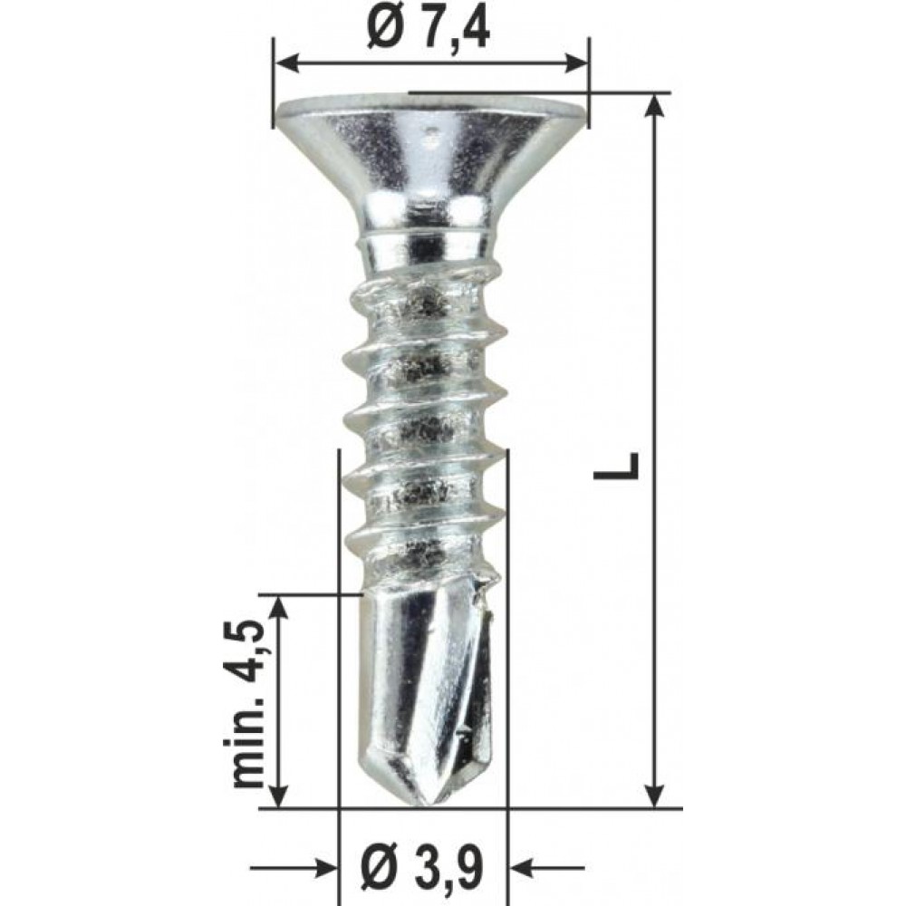 Tek Screws Nori PVC Various Dimensions 2000 pieces HEICKO