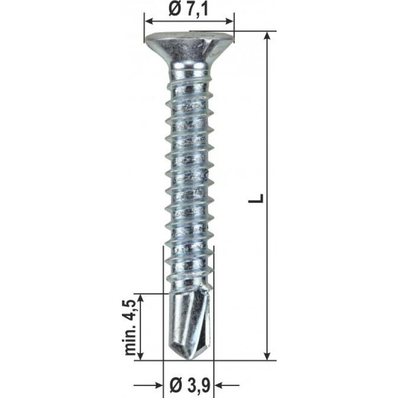 Tek Screws Nori PVC Various Dimensions 2000 pieces HEICKO