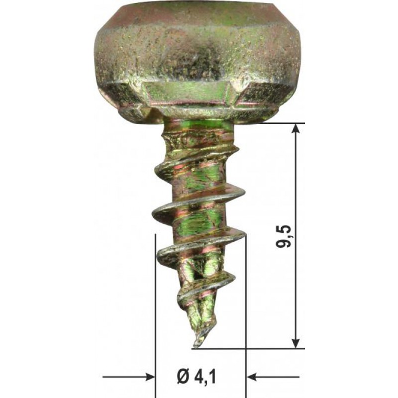 Screws fixing Shooting for Various Profiles PVC Packaging 1000 pcs HEICKO