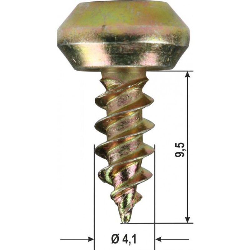 Screws fixing Shooting for Various Profiles PVC Packaging 1000 pcs HEICKO